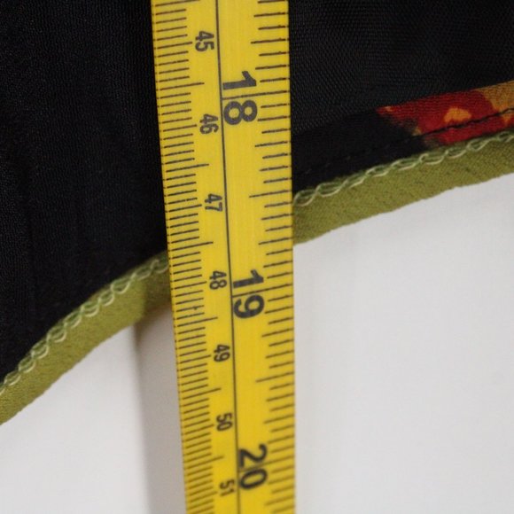 Vintage COMPONIX Cardigan Jacket Womens Black Art Graphic Open Front Size 8 USA - Picture 9 of 9